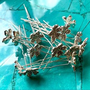 Crystal Flower Hairpin Set